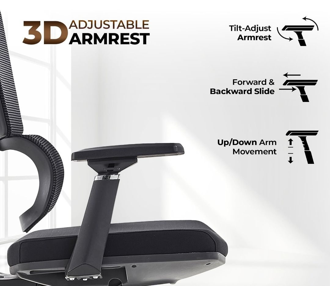 3D adjustable armrest